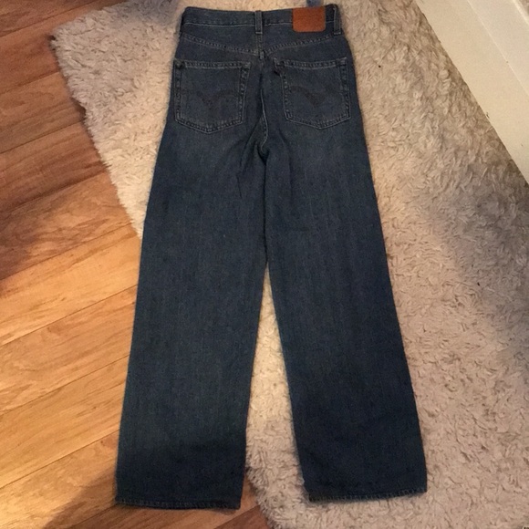 Levis High Loose Cropped Denim Jeans size 24 - Picture 6 of 10